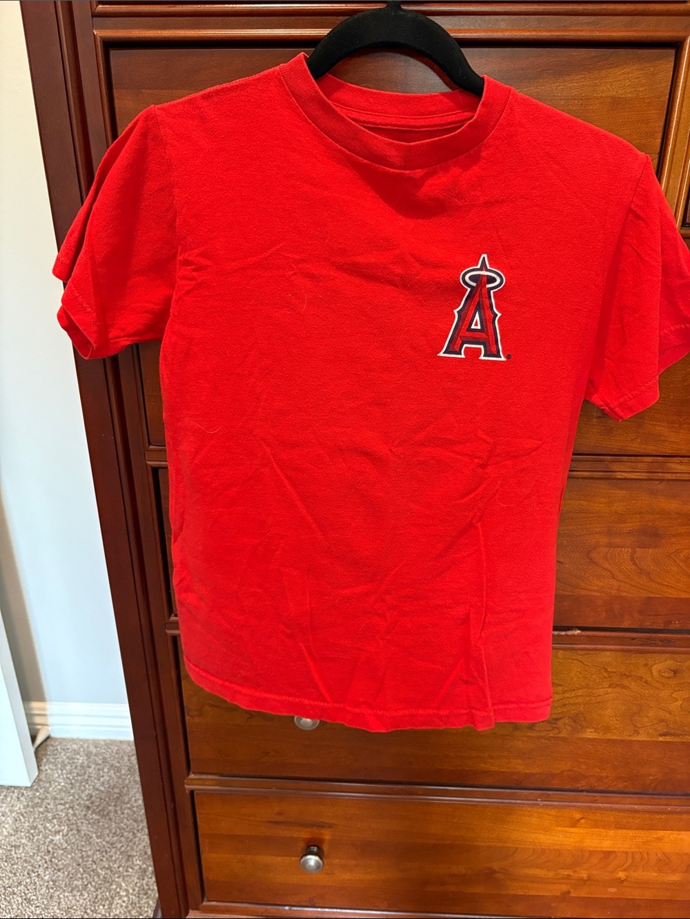 Los Angeles Angels Red Tee with Chest Logo